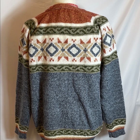 Multicolored, button down Cardigan. - Picture 4 of 4